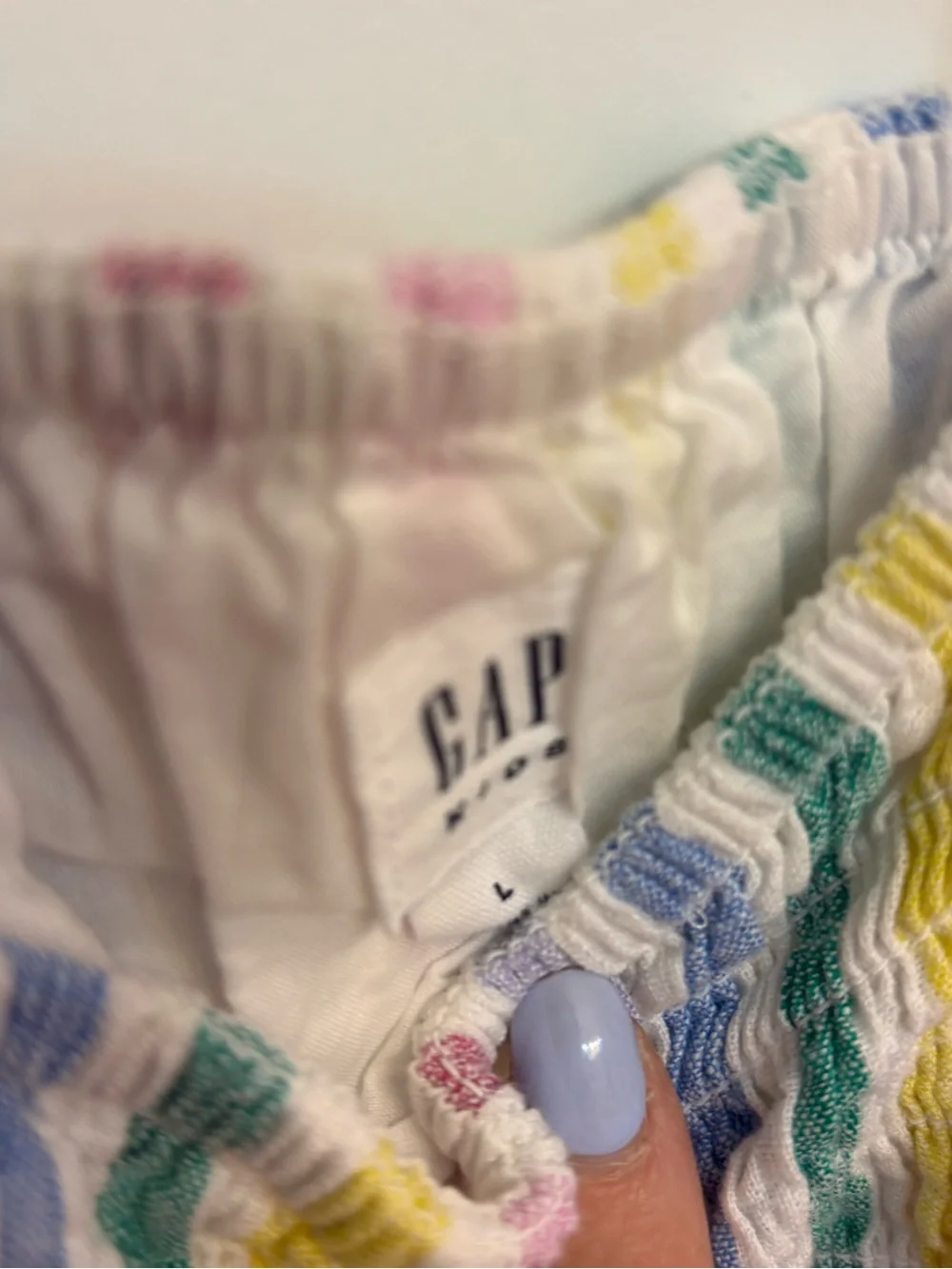 GAP Girls' Pastel Rainbow Stripe Sundress - White Multicolor